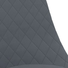 Scaune de bucatarie pivotante, 6 buc., gri inchis, textil