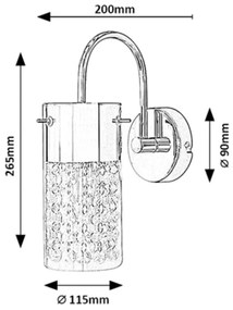 Aplica pentru baie cu protectie IP44 Niagara