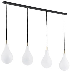 Lustra cu 4 Pendule sticla design decorativ OAKLAND alba