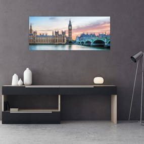 Tablou - Londra în culori pastelate (120x50 cm)
