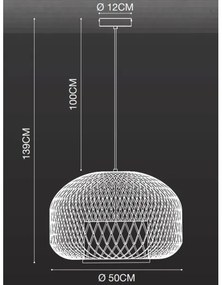 Lustră pe cablu Nordlux HISOKA 1xE27/40W/230V negru/bambus