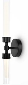 Aplica LED de perete design modern Stelo negru, transparent