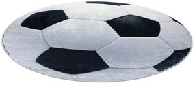 BAMBINO 2139 cerc covor lavabil - Fotbal pentru copii anti-alunecare - negru / alb - SECUNDAR-COTATI PRODUSUL
