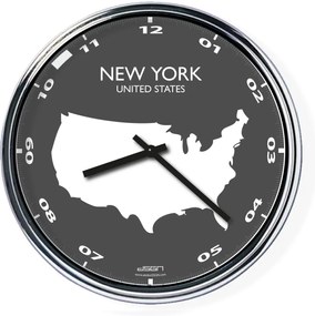 Ceas de birou (deschis sau întunecat) - New York / SUA, diametru 32 cm | DSGN, Výběr barev Světlé