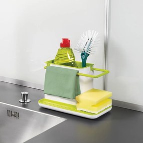 Suport pentru detergent de vase Joseph Joseph Caddy Sink Tidy, alb-verde