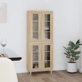 3114830 vidaXL Dulap înalt, stejar sonoma, 69,5x34x180 cm, lemn compozit
