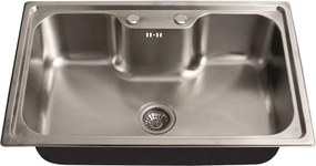 Chiuveta inox Inter Ceramic cu o cuva fara picurator finisaj inox lucios 80x50 cm