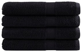 vidaXL Prosoape de saună premium SOLUND 4 buc. negru 80x200 cm 600 gsm