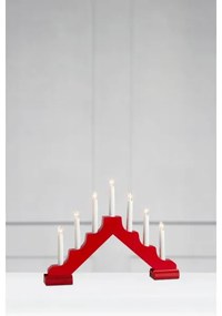 Sfeșnic LED de Crăciun Markslöjd 706050 EVELIN 7xLED/0,06W/6xAA alb