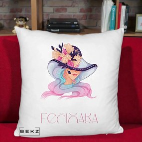 Perna Personalizata Zodie Fecioara, 40x40 cm, Alb Pufos, Husa Detasabila, Perna Inclusa, BEKZ®