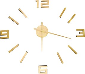vidaXL Ceas de perete 3D, auriu, 100 cm, XXL, design modern