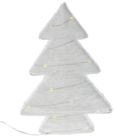 Brad decorativ din material cu LED, 30 cm