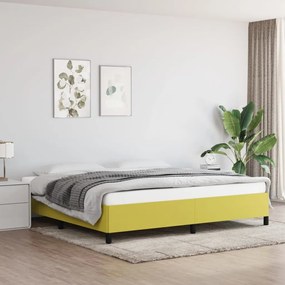 347097 vidaXL Cadru de pat, verde, 200x200 cm, material textil