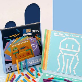 Jucărie educativă din lemn, puzzle abac, aritmetică