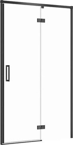 Usa de nisa batanta Cersanit Larga 120 cm sticla 6 mm negru dreapta