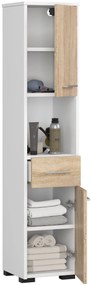 Dulap de baie Farid TYP3 (Alb + Stejar sonoma). 1069751