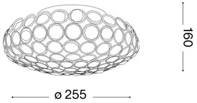 Plafonieră LED de cristal Ideal Lux KING 3xG9/3W/230V d. 25,5 cm auriu