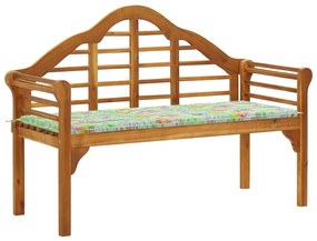 3061416 vidaXL Bancă regală de grădină cu pernă, 135 cm, lemn masiv acacia