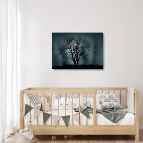 Tablou pe sticlă copaci în eclipsă (70x50 cm)