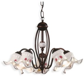 Candelabru clasic cu 5 brate realizat manual din ceramica CHIETI