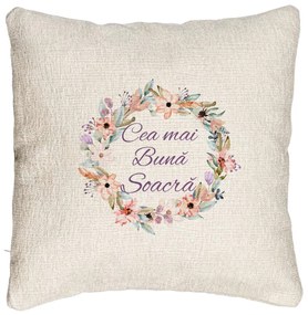 Perna Decorativa Canapea pentru Soacra 2, 40x40 cm, Cu fermoar