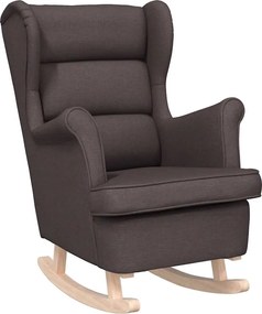 vidaXL Scaun balansoar, maro închis, 74x90x102 cm, material textil