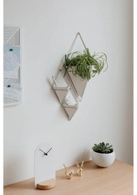 Set 2 ghivece suspendate din ceramică și cadru argintiu Umbra Trigg