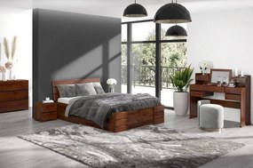 Pat lemn masiv TerraCraft cu sertar Model 1 Pin Personalizabil - 90x200, Natur