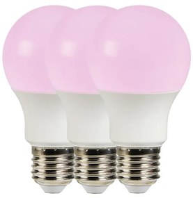 Set de 3 becuri Smart LED RGB E27 A60 8W 2200-6500K 806Lm White