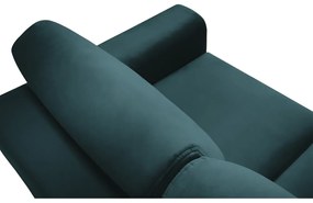 Canapea petrol extensibilă, cu spațiu de depozitare cu tapițerie din catifea 235 cm Kyoto – Cosmopolitan Design