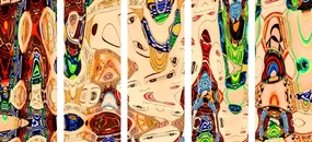 Tablou 5-piese mamă în design abstract