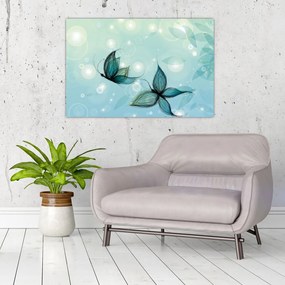 Tablou - Fluturi albaștri (90x60 cm)