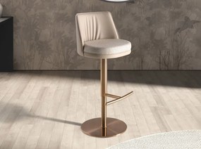 Scaun de bar pivotant cu inaltime reglabila Stool crem