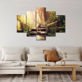 Tablou cu tigrul în djunglă (150x105 cm)