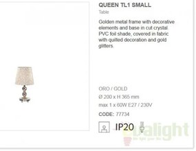 Veioza lampa de masa QUEEN TL1 SMALL 077734