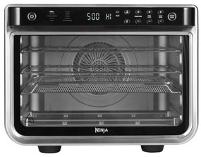 Cuptor multifunctional NINJA Foodi DT200EU, 2400W, 29L, 10in1, Timer, Convectie, Ecran tactil, Gatit uniform pe doua nivele, Inox/negru