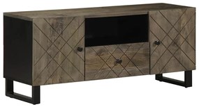 vidaXL Comodă TV, negru, 105x33x46 cm, lemn masiv de mango