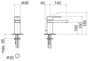 Baterie lavoar cu ventil pop-up, Villeroy&amp;Boch Just, crom, 33500965-00