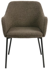 Melilla Scaun de masă, cataramă, maro, picioare negre