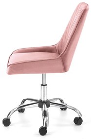 Scaun de birou Rico velvet roz H91 cm