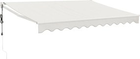 vidaXL Copertină retractabilă, crem, 3,5x2,5 m, textil și aluminiu