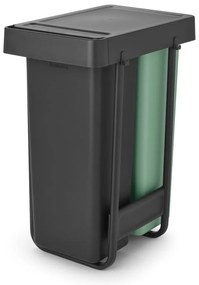 Coș de gunoi verde mentă/gri închis de reciclat/ încorporat din plastic 60 l Sort&amp;Go – Brabantia