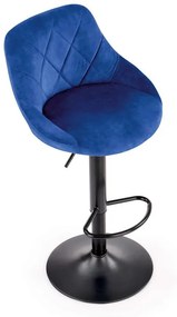 Scaun de bar H-101 velvet bleumarin