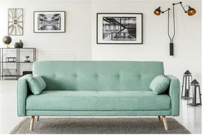 Canapea extensibilă Cosmopolitan Design Stuttgart, verde mentă, 212 cm