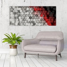 Tablou - 3D hexagoane (120x50 cm)