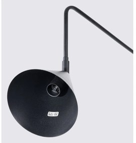 Aplică de perete neagră cu alimentare la priză Zylo – Sollux