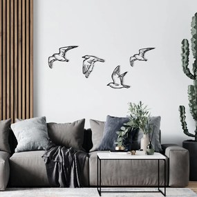 Decorațiuni de perete 4 buc. din metal 100x24 cm Zevahir – Wallity
