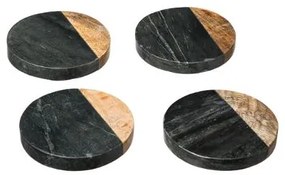 Set 4 Coastere Wood Marble