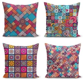 Fețe de pernă 4 buc. 45x45 cm Mandala Tiles – Minimalist Cushion Covers