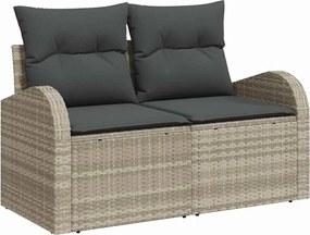 vidaXL Set de canapele pentru grădină 7 pcs Gri deschis și gri închis